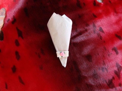 Servietring / enkelt blomst